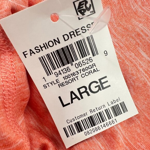 NEW! Kids Ideology Sport Romper Dress Large Orange Hot Pink Round Neck Racerback - Picture 5 of 11